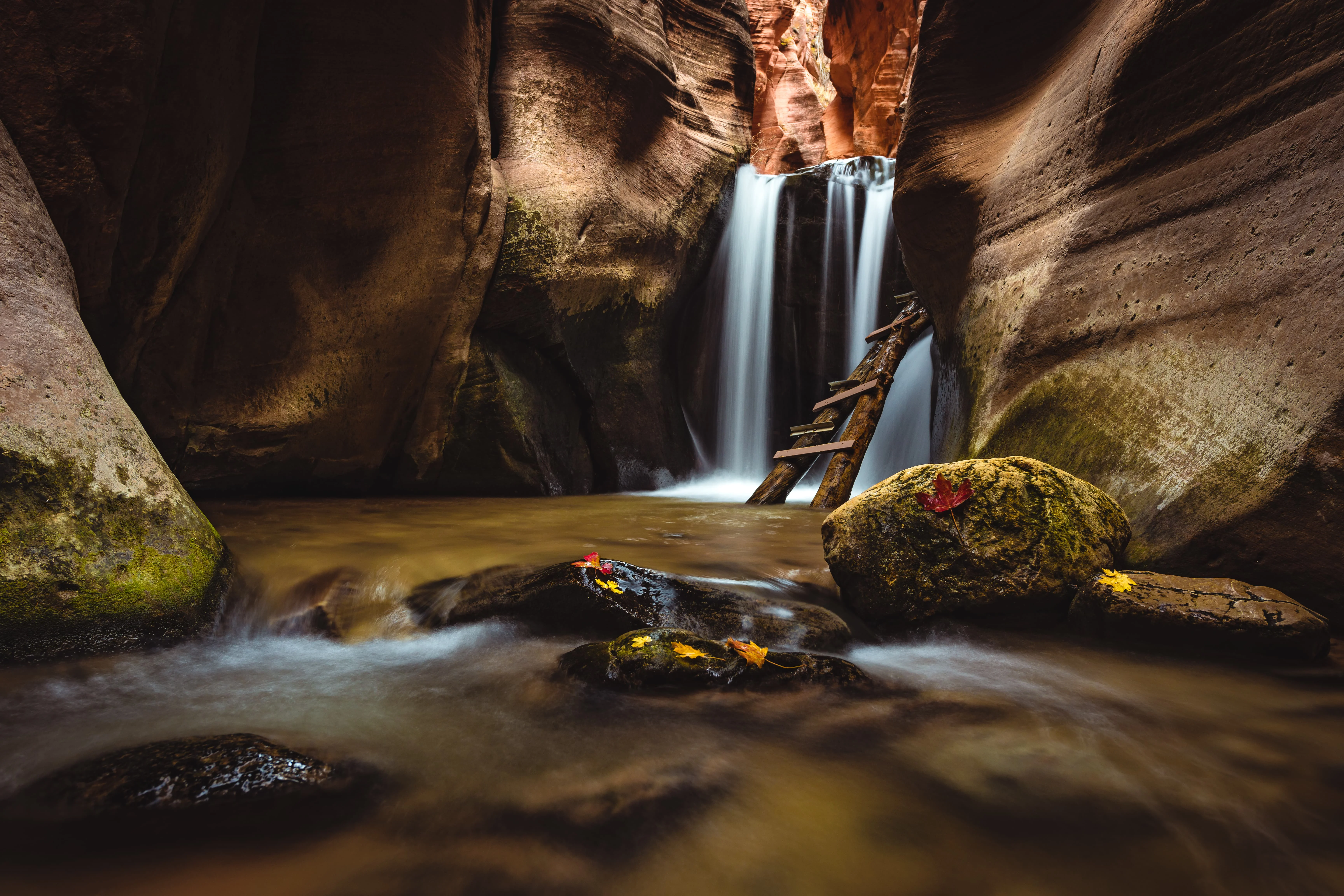 Southern Utah canyon waterfall